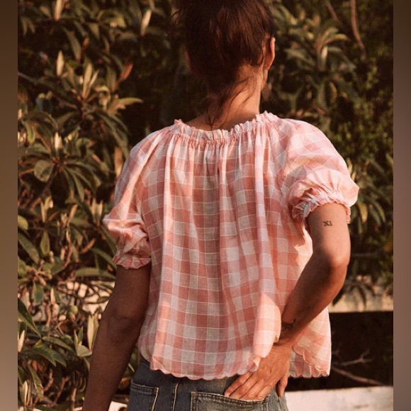 The Great. The Garland top on pink gingham - Picture 4 of 10